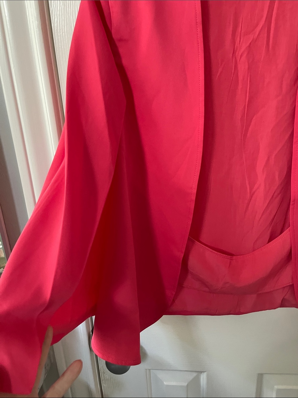 Open-Front Pink Cape - Picture 2 of 5